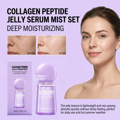 Collagen Peptide Jelly Serum Mist Smooth Dry Moisturizing Brighten Firm Fade Pore Nourishing Face Care Caviar Pdrn Essence Spray