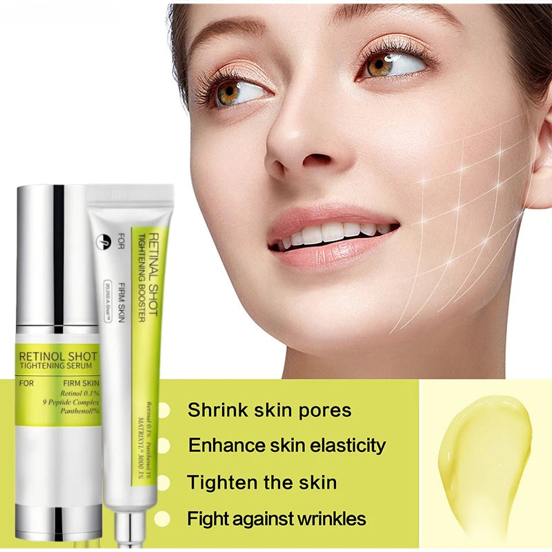 Korean Retinol Shot Face Serum Tightening Lifting Firming Wrinkle Fine Lines Smooth Pore Minimizing Hydrating Daily Use Skincare